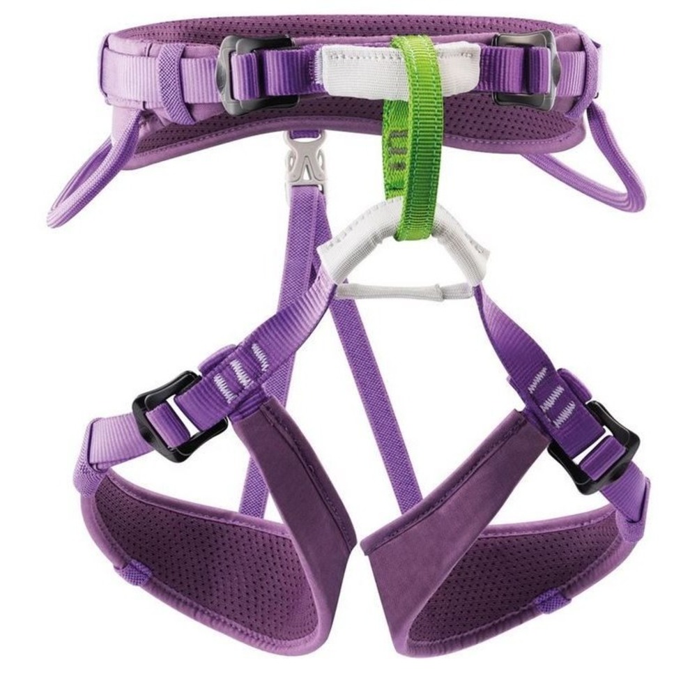 Petzl Macchu Kids Climbing Harness Purple Adjustable Sit Harness with Bag